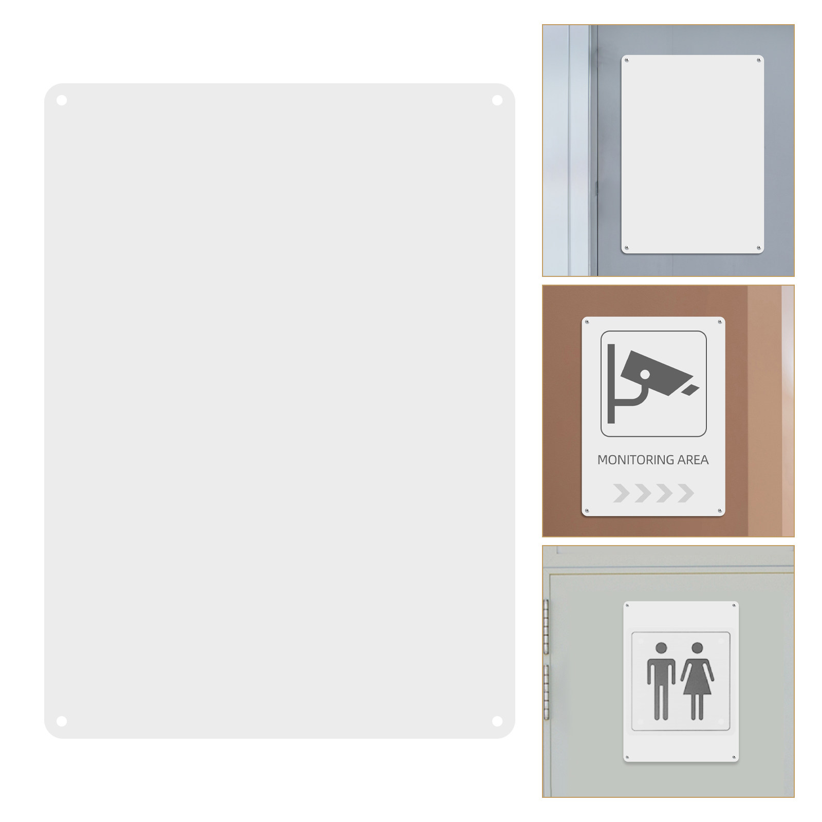 Yard Sign Blank - 2 sztuki pustych, białych, metalowych tabliczek