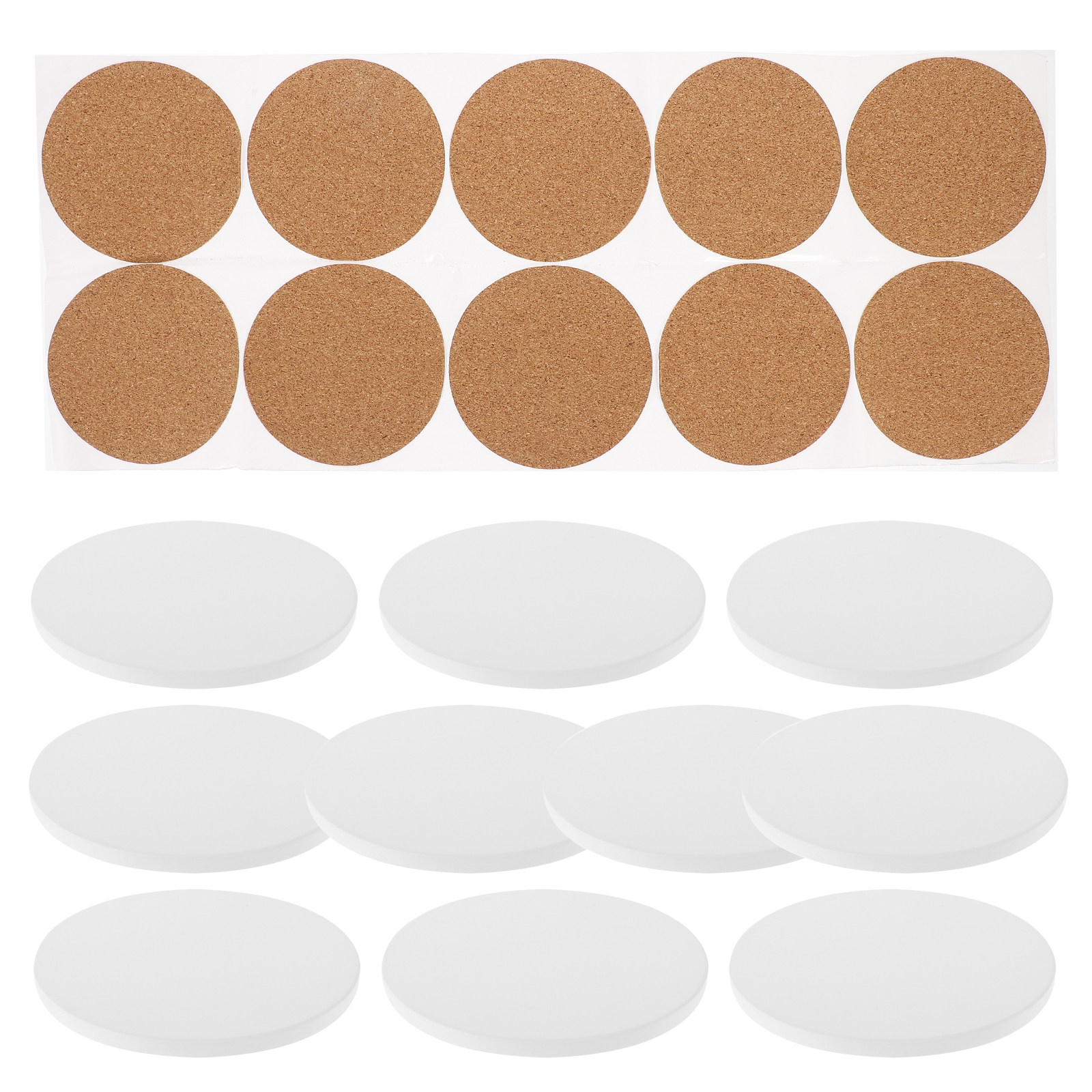 Coaster Sublimation Blank - 10 sztuk ceramicznych podkładek do sublimacji,
