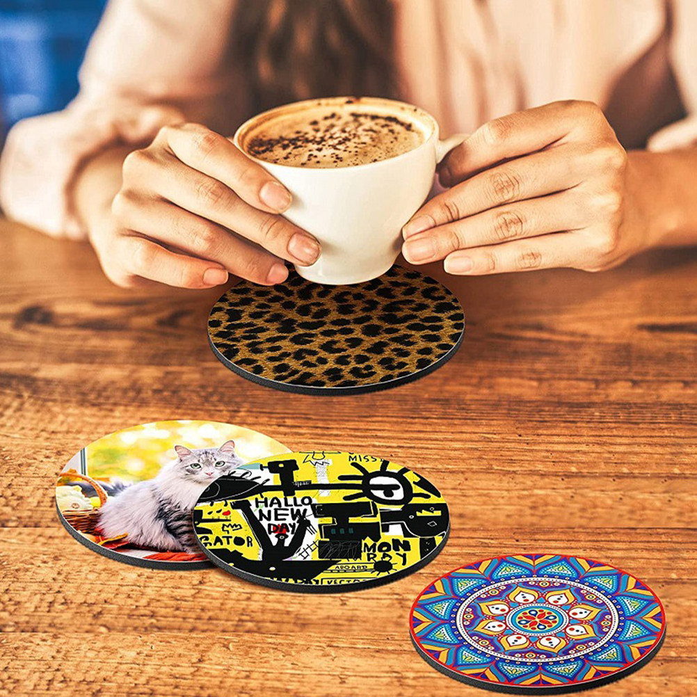 50 szt. Okrągłe podkładki term – Coaster Sublimation Blank recenzja i cena