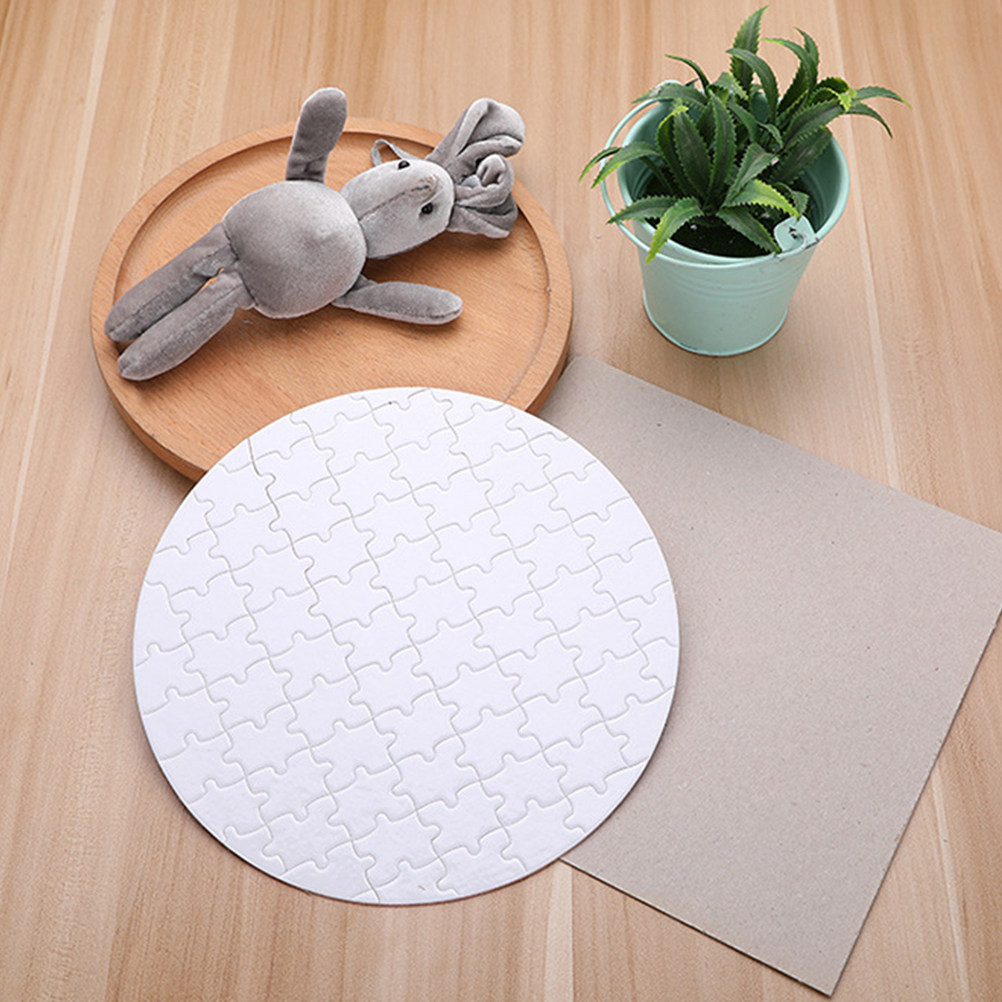 4 sztuki – elementy puzzli do  – Puzzle Blank White recenzja i cena